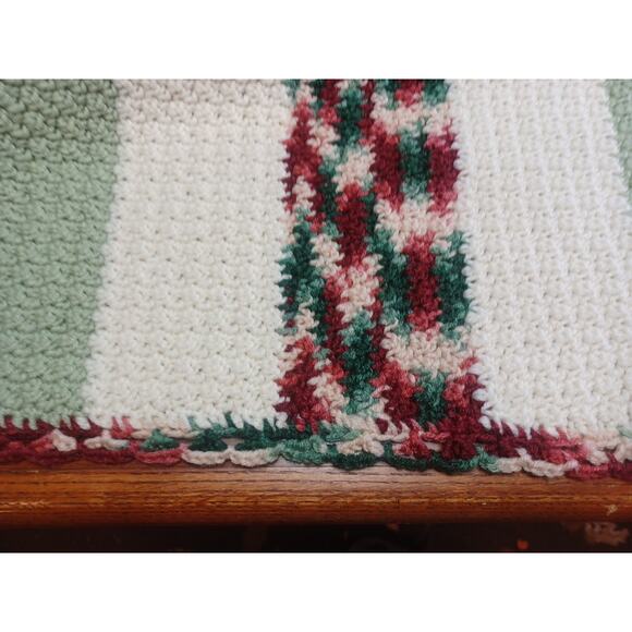 Handmade Crocheted Striped Blanket Throw Gorgeous Beautiful Unique Warm Winter - Picture 11 of 11